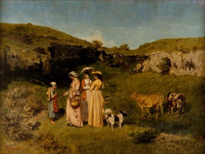 Jóvenes damas del pueblo de Gustave Courbet